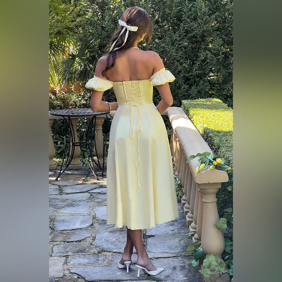 NWT BABYBOO YELLOW MIDI DRESS - Picture 2 of 10